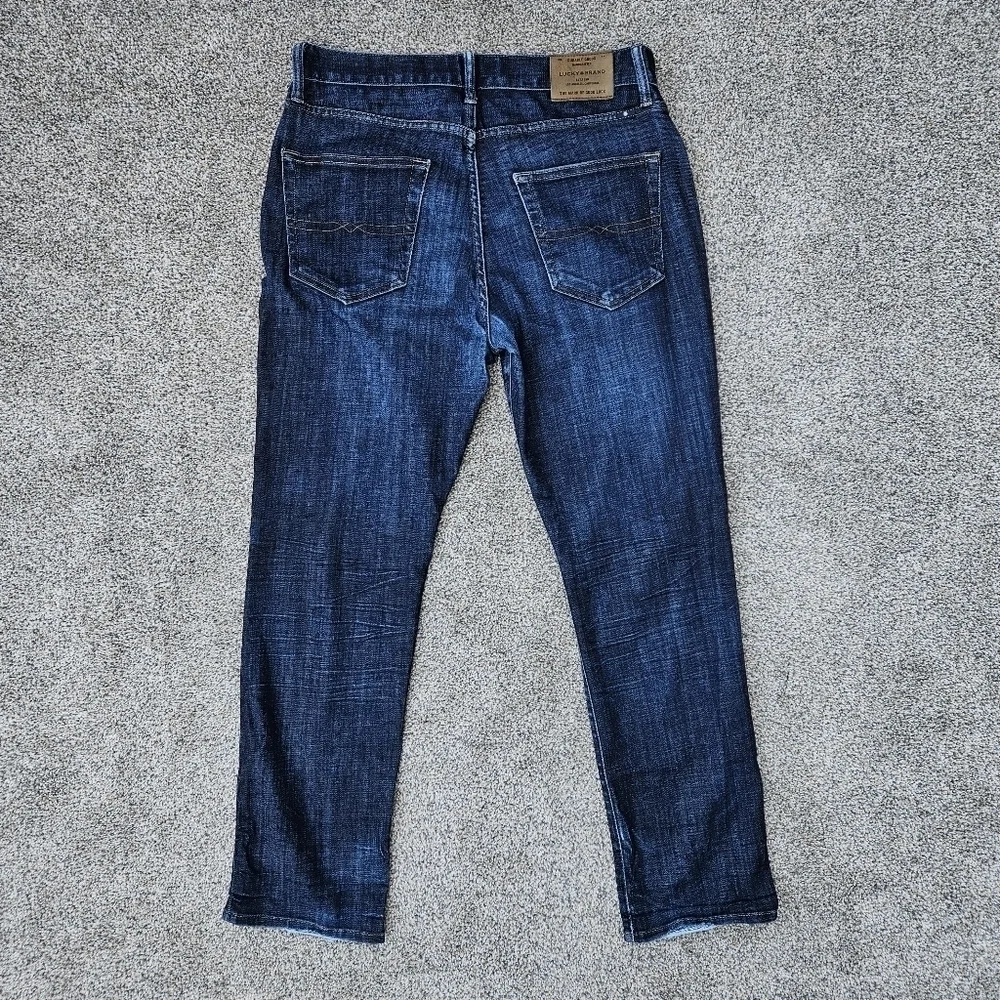 Lucky Brand Dark Wash 410 Athletic Slim Straight Leg Denim Jeans Mens 32/30